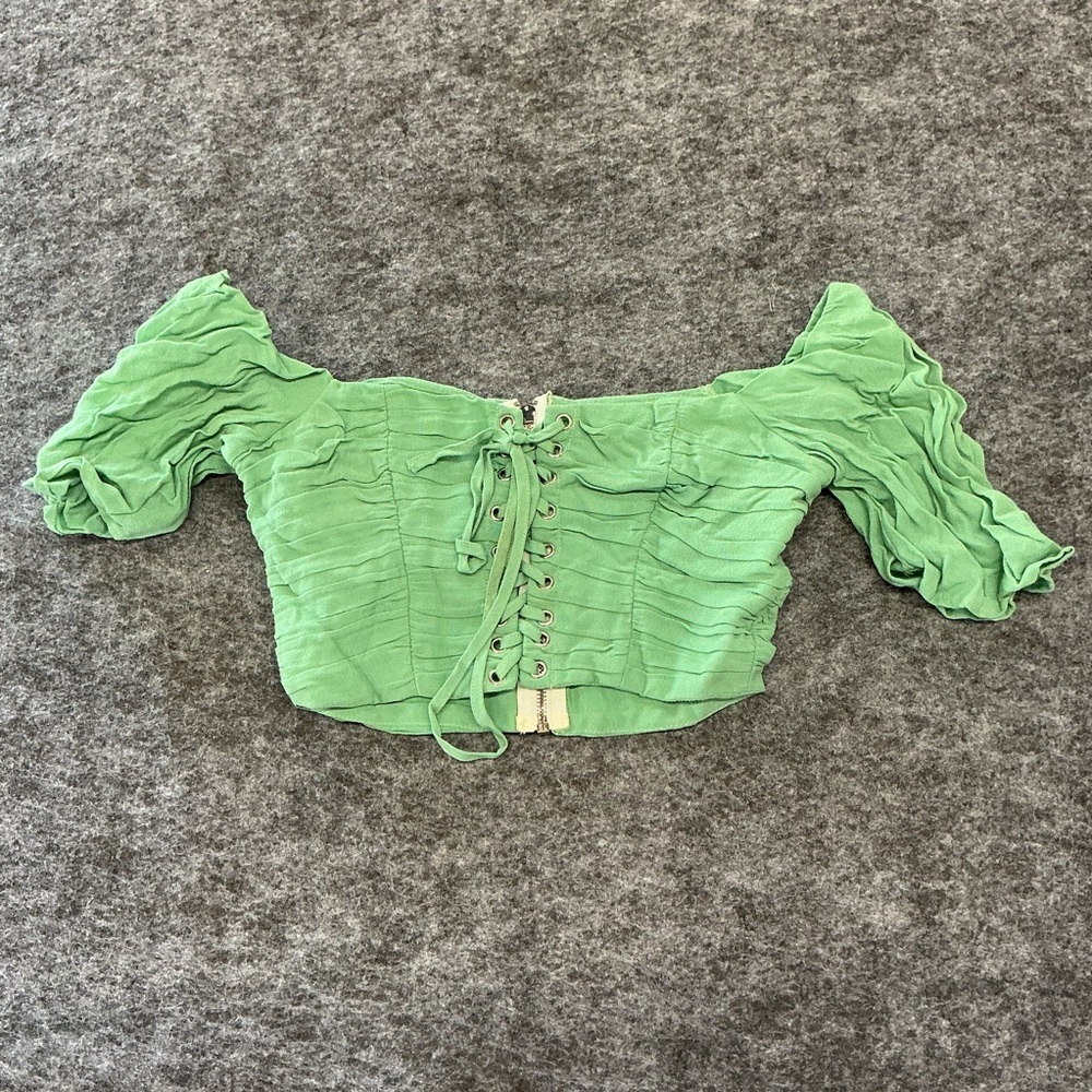Flynn Skye Mint Green Corset Milkmaid Top MMM